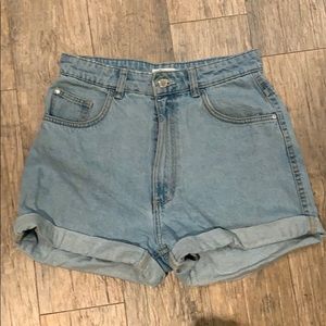 Zara High Waisted Jean Shorts